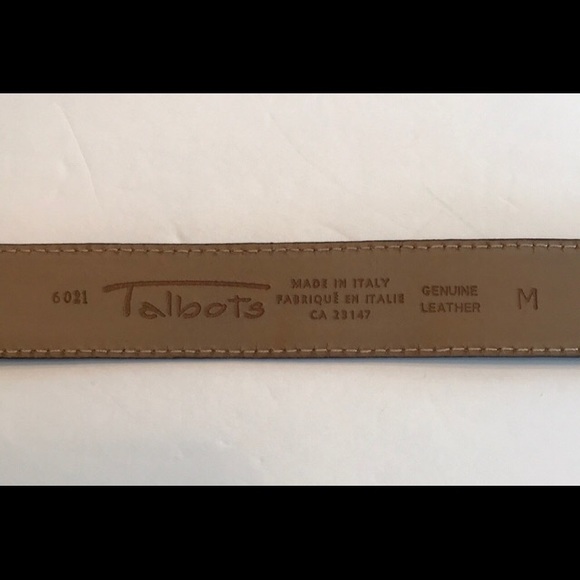 Talbots Leather Belt w/Gold Leaf Buckle - Picture 4 of 4